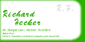 richard hecker business card