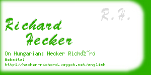 richard hecker business card